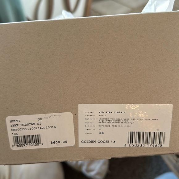 Golden Goose GGDB Mid Cappuccino & Rose Quartz sneaker Size 38 with box - Picture 6 of 10